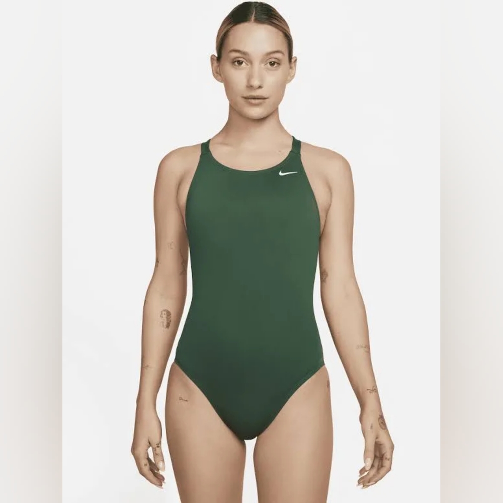Nike Swim Fastback Women's One-Piece Swimsuit Color Green Size 32